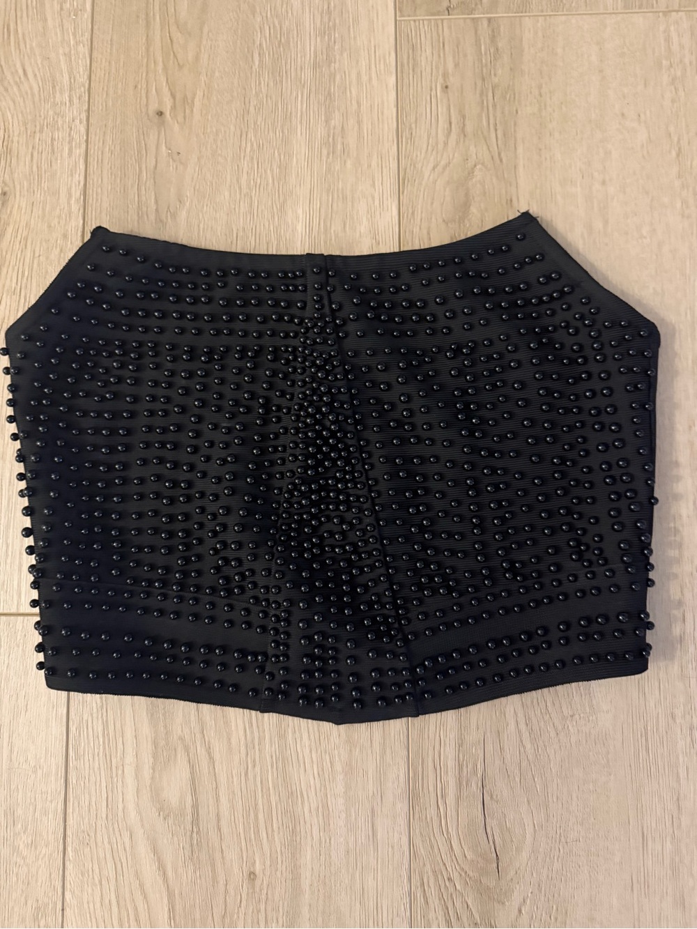 Windsor Black Beaded Crop Top- Bustier-Size M - Never Worn- NWOT